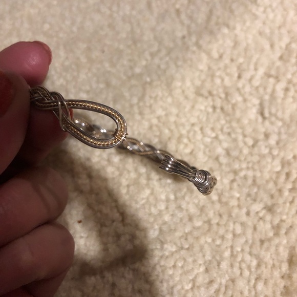 Bracelet, beautiful gold and silver - Picture 5 of 11